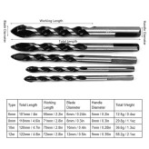 ست مته نیزه ای کارباید 5 عددی | A1071 |