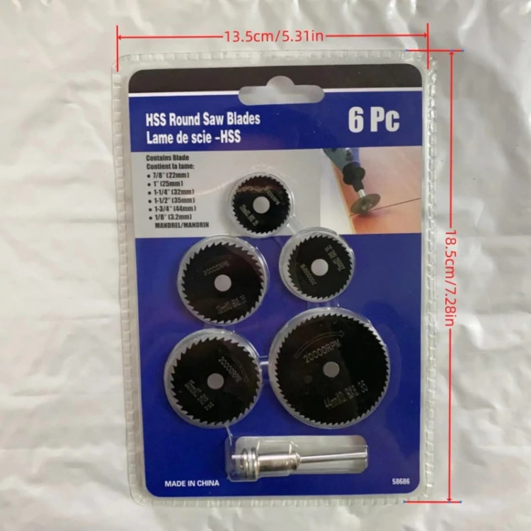 ست 6 عددی صفحه برش HSS فرز انگشتی با دنباله A1080-1081