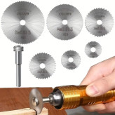 ست 6 عددی صفحه برش HSS فرز انگشتی با دنباله A1080-1081