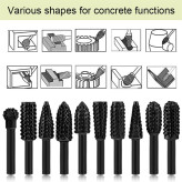 ست چوب ساب سر دریلی 10 عددی