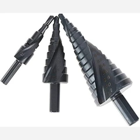 ست مته کاجی (مخروطی) فلز روکش نیترید 3عددی|A1057|