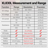 مولتی متر دیجیتال ANENG XL830L | تست hFE ترانزیستور | A10246