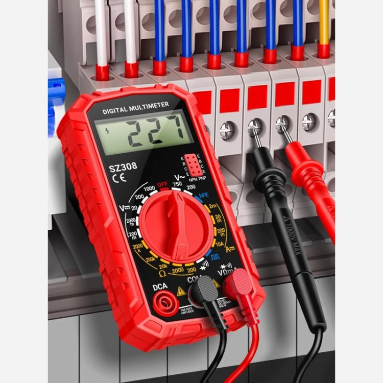 مولتی متر دیجیتال SZ308 | تست ترانزیستور A10245 | hFE