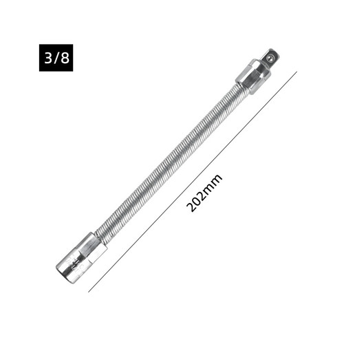 رابط فنری بکس درایو ۳/۸ اینچ ۲۰۰ میلیمتر با پوشش فولاد کروم وانادیوم (Cr-V)