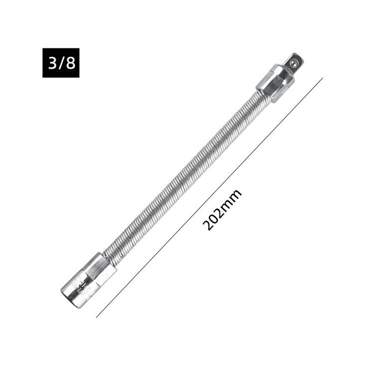 رابط فنری بکس درایو ۳/۸ اینچ ۲۰۰ میلیمتر با پوشش فولاد کروم وانادیوم (Cr-V)