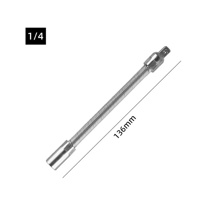 رابط فنری بکس درایو ۱/۴ اینچ ۱۳۶ میلیمتر با پوشش فولاد کروم وانادیوم (Cr-V)