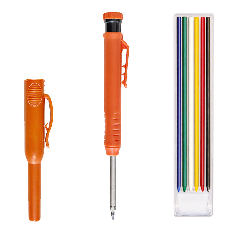 مداد اتود نجاری نارنجی با مغز یدک رنگی و درپوش گیرهدار A10275