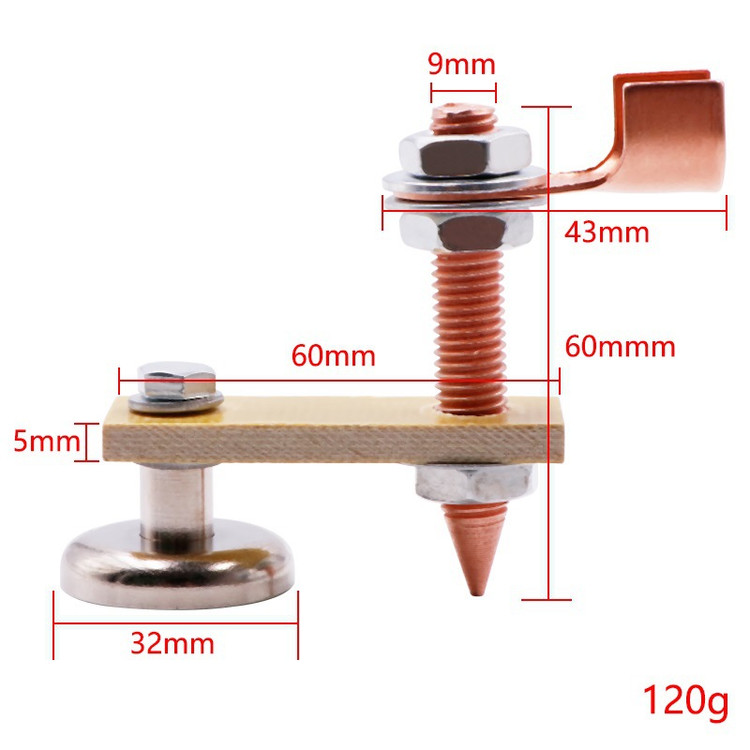 گیره اتصال زمین مگنتی جوشکاری A10189 مس خالص و اتصال سریع