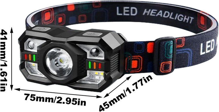 هد لامپ(چراغ پیشانی) سنسوردار (شارژی USB-C) | A10335